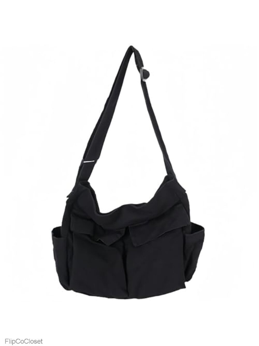 Canvas Hobo Crossbody Shoulder Tote Large Messenger Bag Multiple Pockets